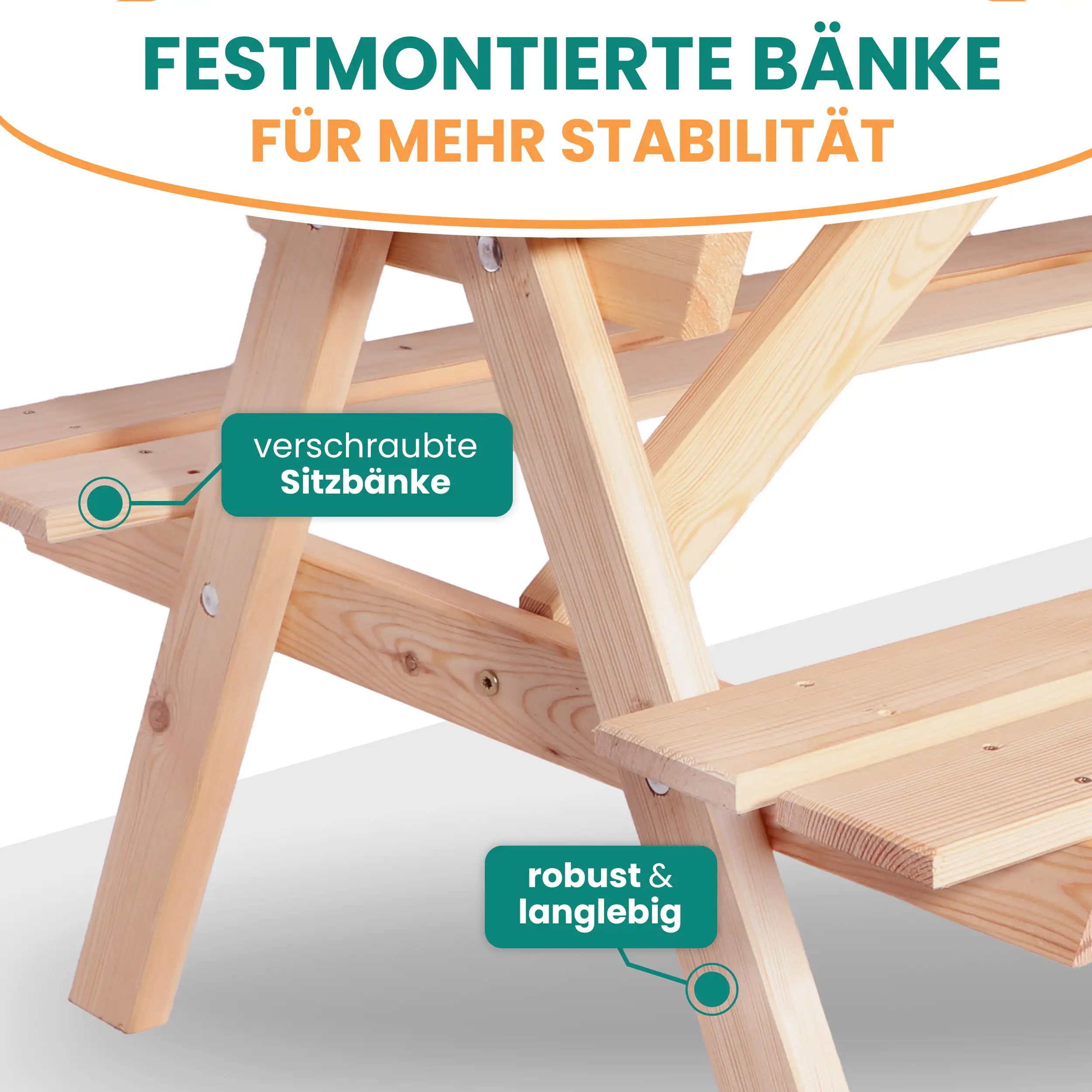 Kindersitzgarnitur Picknicktisch  Sitzgruppe Gartenmöbel Outdoor