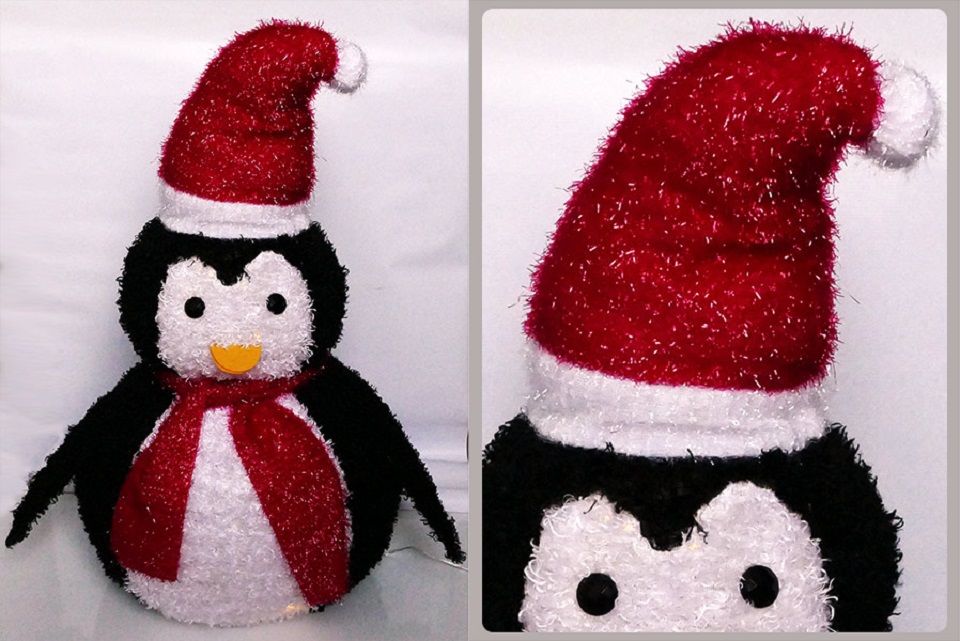 Weihnachtliche Gartenfigur Beleuchtete Figur LED warmweiß Weihnachtsdeko